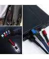 Işıklı Anahtarlık Model 3 in 1 USB Çıkışlı MİKRO,TYPE-C ve İphone Uyumlu Şarj Kablosu