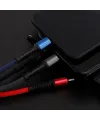 Işıklı Anahtarlık Model 3 in 1 USB Çıkışlı MİKRO,TYPE-C ve İphone Uyumlu Şarj Kablosu