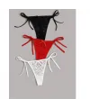Kadın 3lü Dantelli Yandan Bağlamalı Seksi Tanga IEG0054
