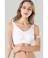 ieg™ Kadın Beyaz Kalın Askılı Çıkarılabilir Pedli Örme Seamless Dikişsiz Basic Büstiyer