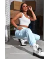 ieg™ Kadın Beyaz Kalın Askılı Crop Top Büstiyer