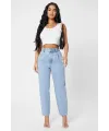 ieg™ Kadın Beyaz Kare Yaka Crop Top Bluz