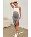 ieg™ Kadın Beyaz Tek Omuzlu Çapraz Askılı Crop Top Büstiyer