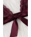 ieg™ Kadın Bordo Dantelli & Kurdelalı Sütyen Külot Takımı