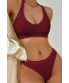 ieg™ Kadın Bordo Seamless Tanga Sütyen Takım