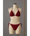 ieg™ Kadın Bordo Yandan ve Boyundan Bağlamalı Bikini Mayo Takımı