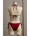 ieg™ Kadın Bordo Yandan ve Boyundan Bağlamalı Bikini Mayo Takımı