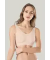 ieg™ Kadın Gri Kalın Askılı Çıkarılabilir Pedli Örme Seamless Dikişsiz Basic Büstiyer