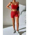 ieg™ Kadın Kırmızı Şortlu Kaşkorse Gecelik Takım