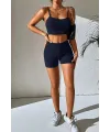 ieg™ Kadın Lacivert Şortlu Kaşkorse Gecelik Takım