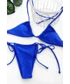 ieg™ Kadın Mavi Yandan Bağlamalı Tangalı Üçgen Bikini Mayo Takımı