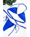ieg™ Kadın Mavi Yandan Bağlamalı Tangalı Üçgen Bikini Mayo Takımı