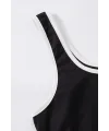 ieg™ Kadın Siyah Askılı Crop Top ve Şortlu Gecelik Takım