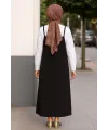 ieg™ Kadın Siyah Basic Ayarlanabilir Askılı Jile Elbise