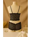 ieg™ Kadın Siyah Dantel Bralet Şort Takımı – Şık, Zarif ve Feminen İç Giyim