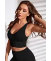 ieg™ Kadın Siyah Derin Göğüs Dekolteli Şık Crop Top Bluz