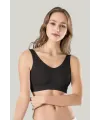 ieg™ Kadın Siyah Kalın Askılı Çıkarılabilir Pedli Örme Seamless Dikişsiz Basic Büstiyer