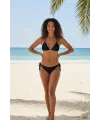 ieg™ Kadın Siyah Pedli Bel ve Boyundan Bağlamalı Dantelli Şık Bikini Takımı