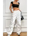 ieg™ Kadın Siyah Sırt Dekolteli ve Boyundan Bağlamalı Yarım Kol Crop Top Bluz