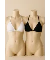 ieg™ Kadın Siyah ve Beyaz Minimal Kesim Üçgen Bikini Üstü