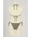 ieg™ Kadın Siyah ve Leopar Detaylı Yandan Bağlamalı Bikini Takımı