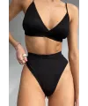 ieg™ Kadın Siyah Yüksek Bel Dolgusuz Slip Takım