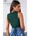 ieg™ Kadın Yeşil Çapraz Bağlamalı Crop Top Büstiyer