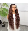 Kahve Karamel Ombreli Fiber Sentetik Tül Peruk