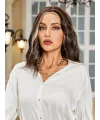 Kahverengi / Balköpüğü Röfleli Küt Tül Peruk