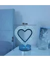 Kalp Şeklinde Kristal LED Masa Lambası – Dokunmatik, 3 Renk Işık Modlu, Şarjlı Mini Dekoratif Gece Lambası