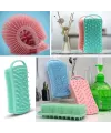 Kendiliğinden Askılı Peeling ve Masaj Etkili Silikon Banyo Vücut Fırçası