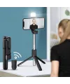 Kendiliğinden LED Işıklı Kumandalı Uzayabilen Selfie Çubuğu,Masa Üstü Tripod
