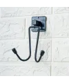 Kendiliğinden Yapışkanlı Siyah Paslanmaz Metal Bornoz ve Havlu Askılığı