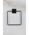 Kendiliğinden Yapışkanlı Siyah Paslanmaz Metal Kare Havluluk