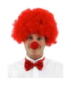 Kırmızı Renk Kıvırcık Afro Palyaço Seti
