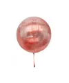 Kırmızı Simli Yuvarlak Şeffaf Balon 24 İnç