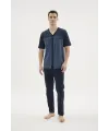 ieg™  KKT-26154 Erkek V Yaka Boydan Düğmeli Pijama Takımı