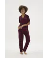 ieg™  KKT-26158K Kadın Apaj Yaka Düğmeli Pijama Takımı