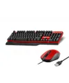 Klavye Ve Mouse Seti - Kırmızı Siyah HD861K