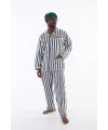 ieg™  4007 Uzun Kol Çizgili Gaffur Erkek Pijama Takım