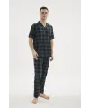 ieg™  KKT-26158 Erkek Apaj Yaka Düğmeli Pijama Takımı