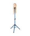 Kuaför Eğitim Mankeni İçin Metal Tripod - Mavi + Taşıma Çantası