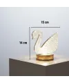 Kuğu Model Kristal LED Masa Lambası – Dokunmatik, 3 Renk Işık Modlu, Şarjlı Mini Dekoratif Gece Lambası