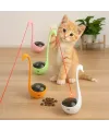 Kuğu Şeklinde Lazerli ve Mama Hazneli Kedi Oyuncağı