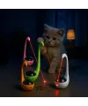 Kuğu Şeklinde Lazerli ve Mama Hazneli Kedi Oyuncağı