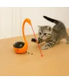 Kuğu Şeklinde Lazerli ve Mama Hazneli Kedi Oyuncağı