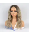 Kumral / Balköpüğü Ombre ve Röfleli Küt Tül Peruk
