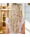 Kumral Ombre/ Balköpüğü Platin Röfleli Orta Boy Tül Peruk