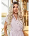 Kumral Ombre/ Balköpüğü Platin Röfleli Orta Boy Tül Peruk