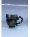Kurt işlemeli Çelik Kupa Kod 6922
